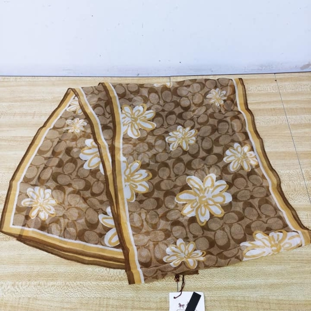 Coach floral silk scarf